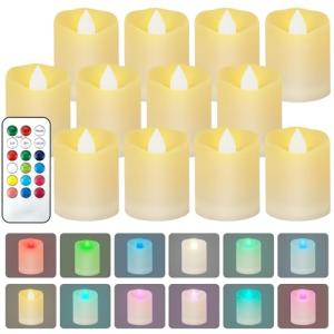 Velas LED con temporizador, velas de té LED con mando a dis…