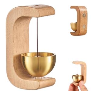 Carillón de viento de madera en forma de C, campana de vien…