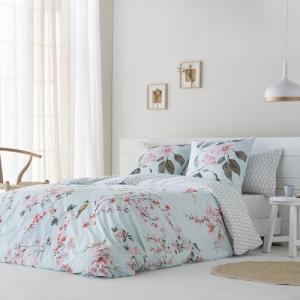 Funda Nórdica Sakura algodón percal 180 Hilos Reversible Fu…