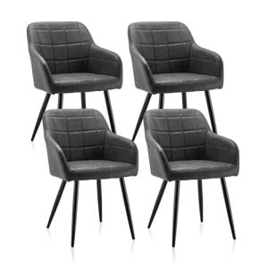 TUKAILAi Juego de 4 sillas de Comedor Ocasionales de Piel s…