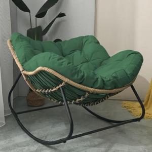 Papasan mecedora para patio al aire libre con cojín acolcha…