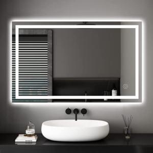 Dripex Espejo de Baño con Luz LED 60 x 100 cm Antivaho, Int…