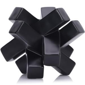 Decoración de nudo negro para estantes, estatua geométrica…