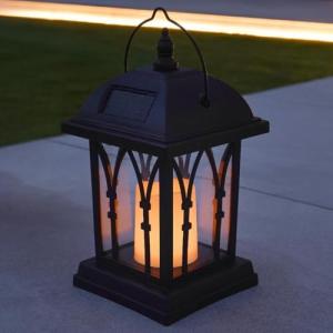 Festive Lights - Farol de jardín con vela, funciona con ene…