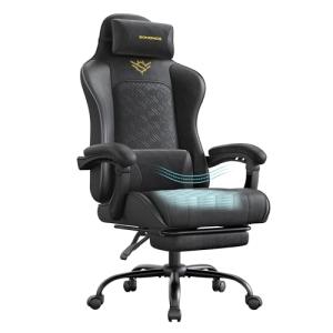 SONGMICS Silla Gaming, Silla Ergonómica de Escritorio, con…