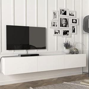 [en.casa] Mueble TV Suspendido Mesa TV Flotante con 3 Compa…