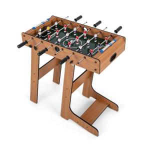 FANTASK Futbolín Plegable con 18 futbolines y 2 Pelotas, Me…