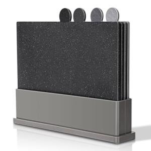 MASTERTOP Juego de 4 Tablas de Cortar en Plástico con Sopor…