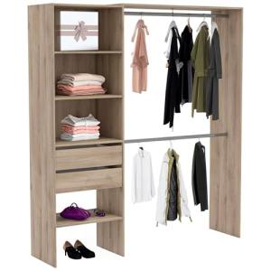 Gran vestidor de madera con 2 armarios, 2 cajones y 5 nicho…
