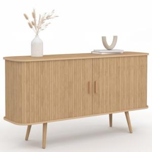 IDMarket - Aparador de 140 cm Romie 2 puertas correderas, l…