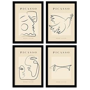 Nacnic Set de 4 Ilustraciones de Picasso. Paz. Ilustracione…