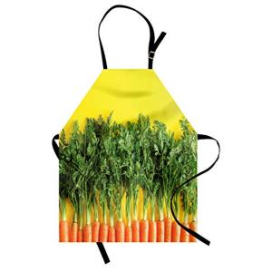 ABAKUHAUS Color Natural Delantal de Cocina, Zanahorias en u…