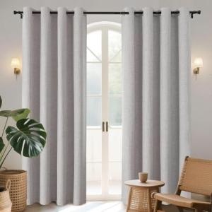 Joydeco 100% Cortinas Opacas 2 Piezas 140 x 175 cm, Lino Co…