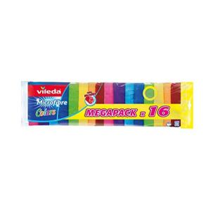 Vileda - Set de 16 bayetas Microfibras Colors, colores vari…