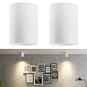Klighten 2 Pcs Foco de Techo Blanco GU10, Focos superficie…