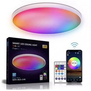 BEL AIR HOME - Lámpara Plafón RGB LED de 30W - Control de A…