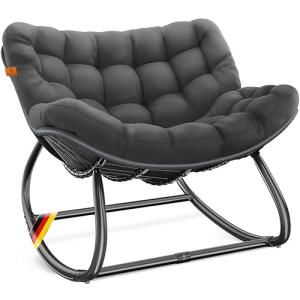 KESSER® Mecedora ergonómica para interior y exterior, carga…