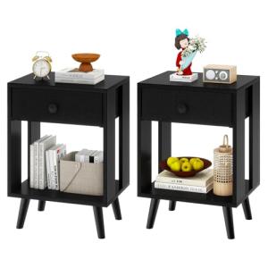 YMYNY Mesita de Noche, Juego de 2, Mesa Auxiliar, Mesilla d…