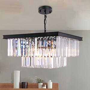 Wellmet Moderna lámpara de araña de cristal de 9 luces, 50…