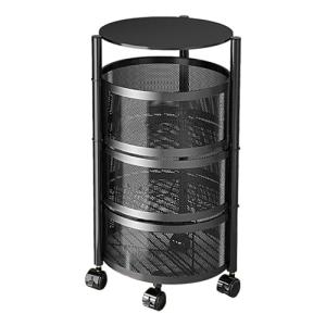 MEIZHITU Carrito Baño Carrito De Cocina Giratorio Redondo p…