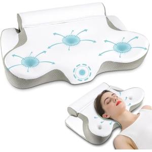 TopEsct Almohada Cervical,Espuma Viscoelástica Almohada Cer…