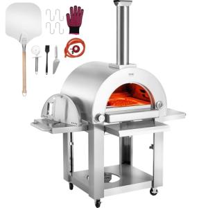 VEVOR Horno de Pizza de Combustible Dual para Uso al Aire L…