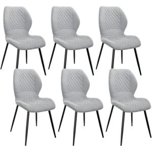 FRUOGO Pack de 6 Sillas de Comedor, Modernas Cocina Sillas,…