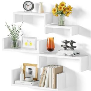 SRIWATANA Estante de Pared, Negro, 5 Unidades, Estante Flot…
