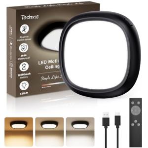 Plafon LED Recargable USB con Sensor de Movimiento, IP54 Im…