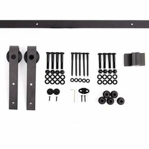 HOMCOM 200 cm Herraje para Puerta Corredera de Madera Kit d…