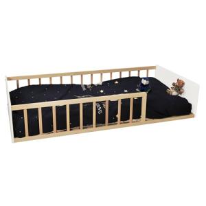 WEBER INDUSTRIES Cama 90x190 Pilou con somier, Blanco y Mad…