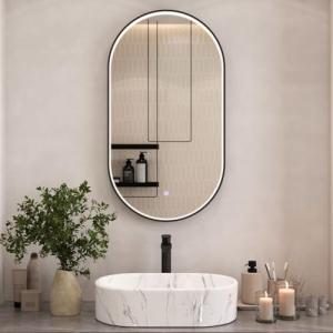 Planetmöbel GLORA Espejo de baño con iluminación, 50 x 90 c…