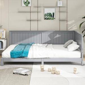 Moimhear Sofá cama 90 x 200 cm, cama individual de madera,…