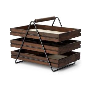 Umbra Terrace Bandeja para joyería, Madera de caucho, Negro…