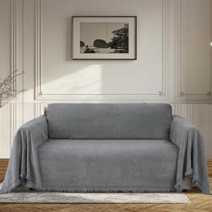 BellaHills Fundas para Sofá de 2 Plazas 180x260 cm Gris Mod…