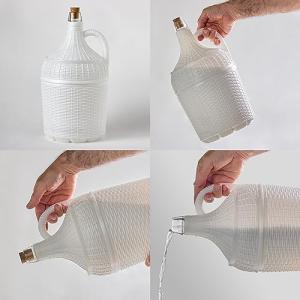 Botella Garrafa Garrafón Cristal 5 Litros Forrado Plástico…