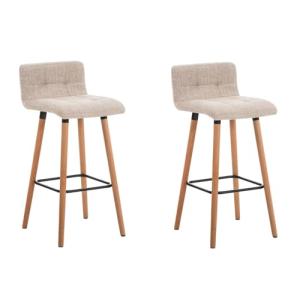 CLP Set De 2 Taburetes De Bar Lincoln En Tela I 2 Taburetes…