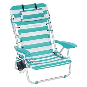 SONGMICS - Silla de Playa, Silla Plegable para Camping, con…