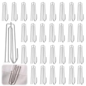 30 Piezas Ganchos para Cortinas Plisada de Acero Inoxidable…