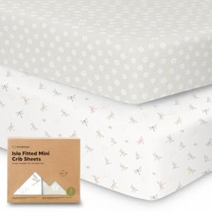 2 Pack Bio Bambú Sábanas de Cama tensada para Cuna - 97x66…