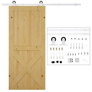 HOMCOM 183 cm Herraje para Puerta Corredera Kit de Accesori…