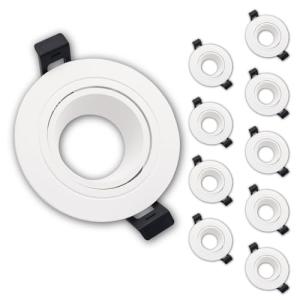 LED ATOMANT Pack 10x Marco Foco Empotrable GU10 Blanco, Aro…