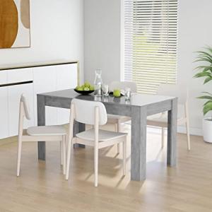 PIXZSSI Mesas de comedor para salón, color gris hormigón, m…
