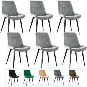 JIJIAN Pack de 6 Sillas de Comedor, Sillas de Cocina, Silla…