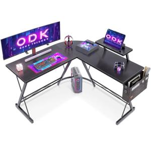 ODK Escritorio Gaming con Soporte para Monitor Escritorio e…