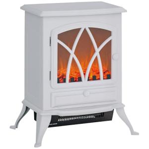 HOMCOM Chimenea Eléctrica 1000W/2000W Chimenea Decorativa c…