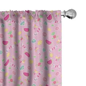 ABAKUHAUS Dulces Juego de 2 Paños Cortinas, Creativa Delici…