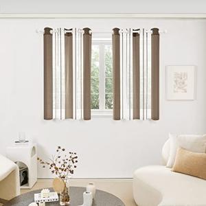 Deconovo Cortinas de 140 x 138 cm (Ancho x Altura), Visillo…