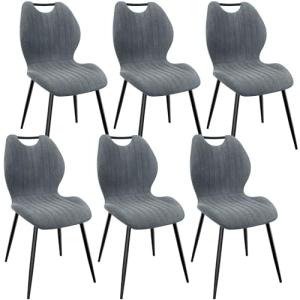 WAFTING Juego de 6 Sillas de Comedor Tapizadas con Respaldo…