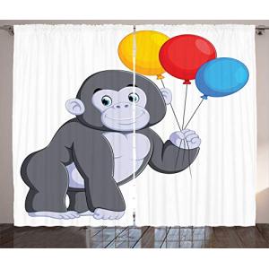 ABAKUHAUS Gorila Cortinas, Globos de Colores, Sala de Estar…